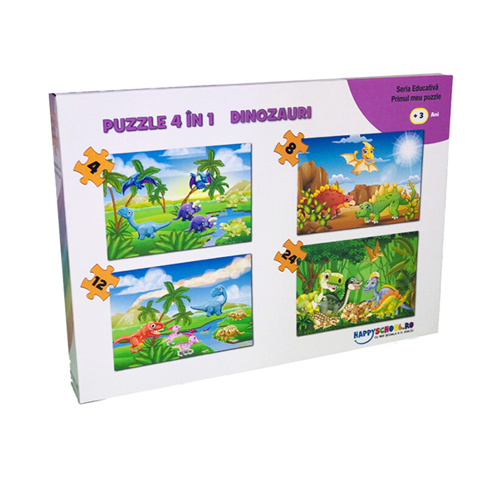 Puzzle-4-in-1-educativ-dinozauri