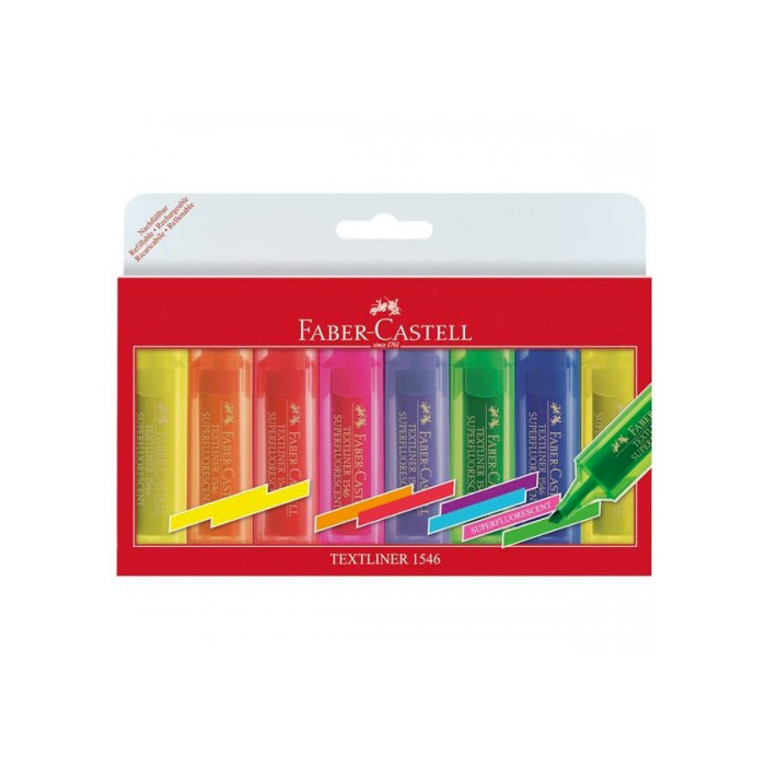 Set-textmarker-Faber-Castell-Superfluorescent-8set-154662