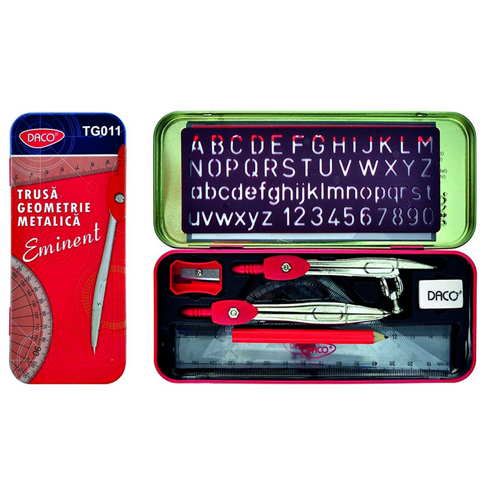 Trusa-geometrie-metal-Daco-10-piese-TG011