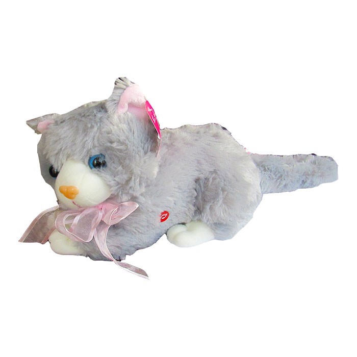 Jucarie-de-plus-Pisica-cu-ochi-de-sticla-26-cm