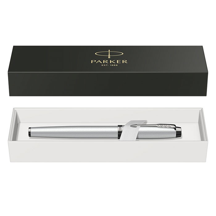Roller-Parker-IM-Royal-Achromatic-argintiu-mat-cu-accesorii-negru-lucios