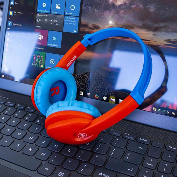 Casti-fara-fir-Bluetooth-HP-BT350-Kidz-turcoaz-si-rosu-Maxell