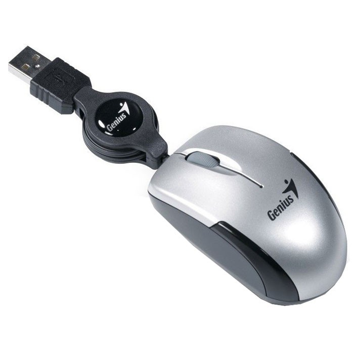 Mouse-optic-mini-Genius-Micro-Traveler-V2-cu-fir-USB-gri