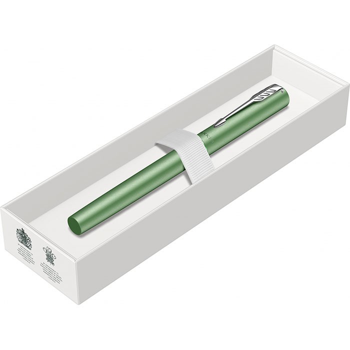 Stilou-Parker-Vector-Royal-XL-Green-verde-cu-accesorii-cromate