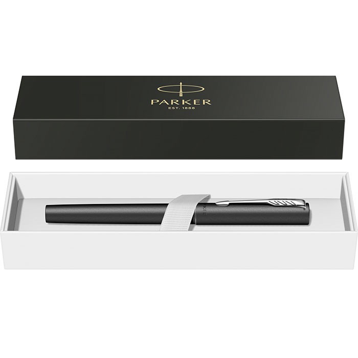 Stilou-Parker-Vector-Royal-XL-Matte-Black-negru-cu-accesorii-cromate