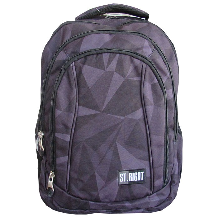 Ghiozdan-4-compartimente-2-buzunare-Majewski-Gama-St-Right-Colectia-Geometric-Grey-2025-BP-04