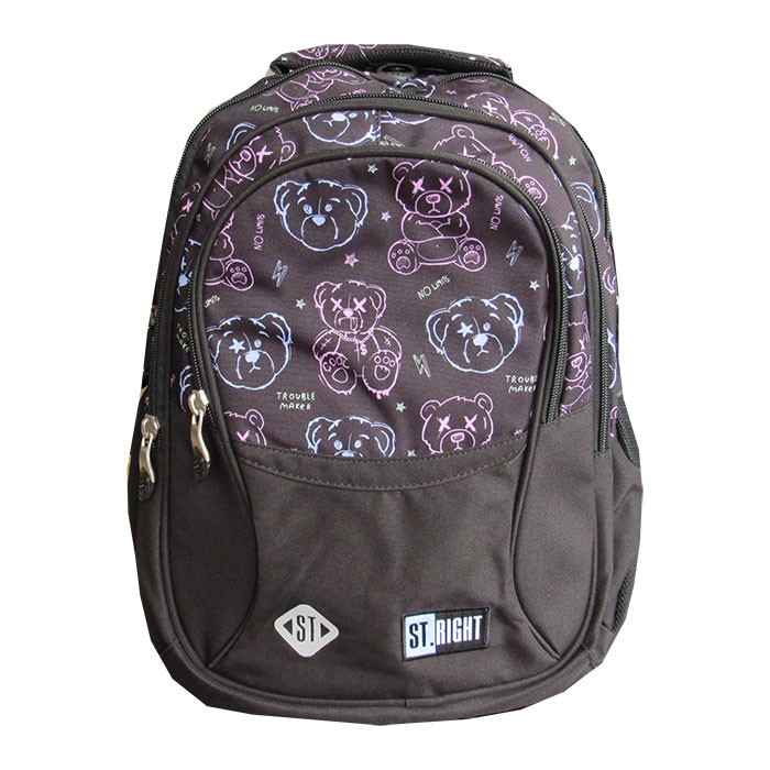 Ghiozdan-clasele-V-VIII-4-compartimente-Majewski-Gama-St-Right-Colectia-Trouble-Maker-Bear-2025-BP-01