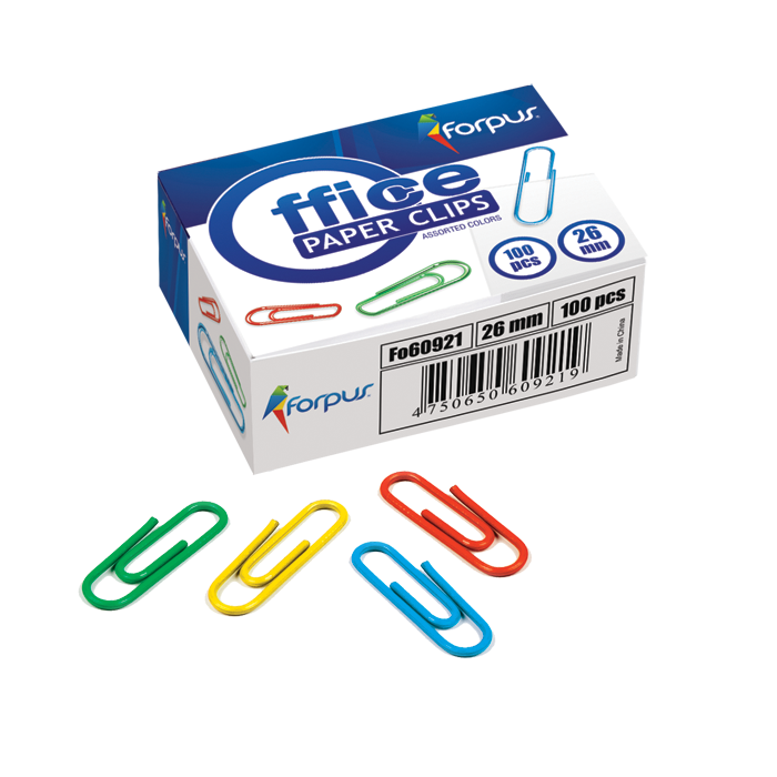 Agrafe-birou-colorate-Forpus-60921-26-mm-100cutie