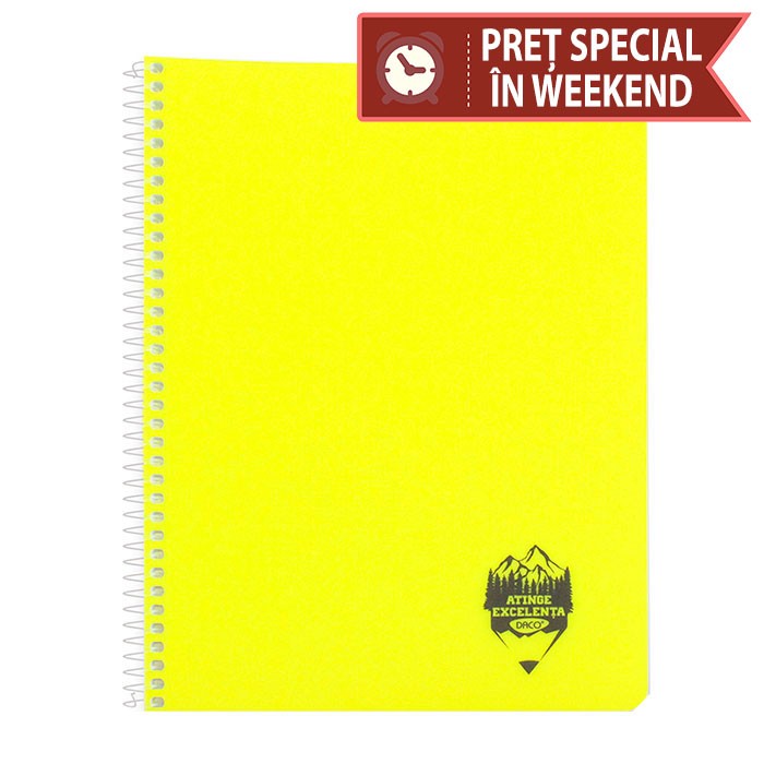 Caiet-A4-cu-spira-144-file-dictando-coperta-PP-Atinge-Excelenta-Daco-CT4144DR