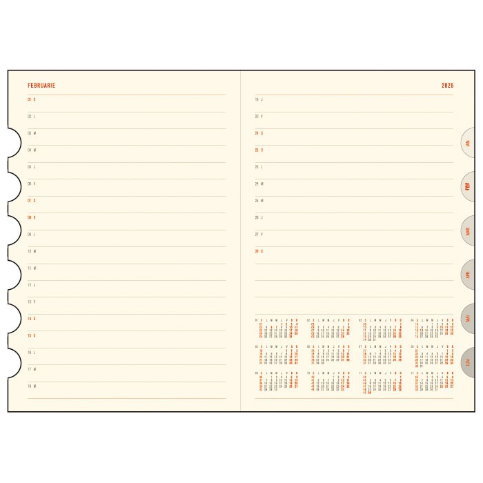 Agenda-A5-datata-zilnic-Office-Ego-hartie-offset-ivory-coperta-maro