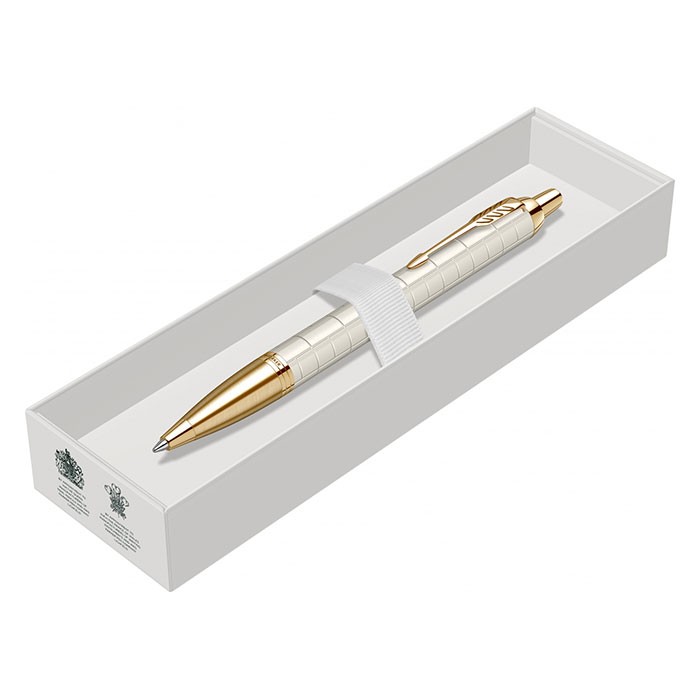 Pix-Parker-IM-Royal-Premium-alb-perlat-cu-accesorii-aurii