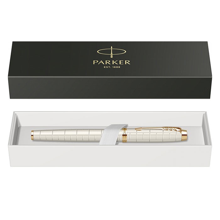 Roller-Parker-IM-Royal-Premium-alb-cu-accesorii-aurii