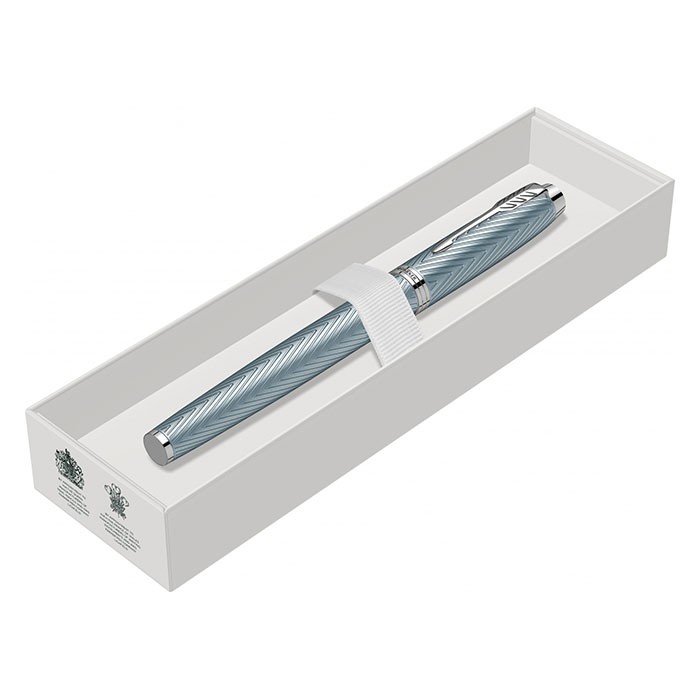 Roller-Parker-IM-Royal-Premium-albastru-deschis-cu-accesorii-cromate
