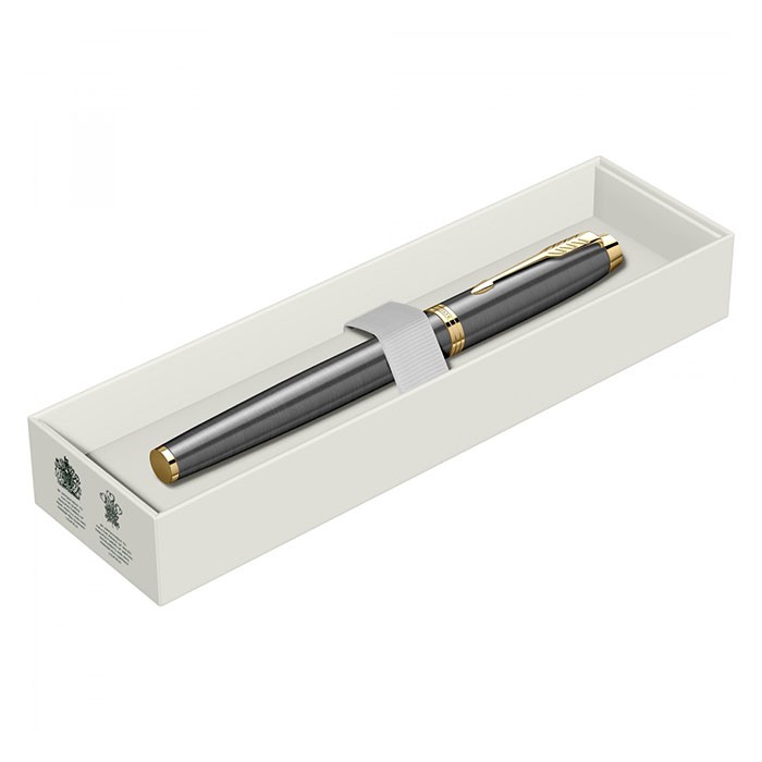 Roller-Parker-IM-Royal-gri-lucios-cu-accesorii-aurii